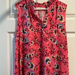 Ladies blouse. Loft. Pink/multi. Size XL